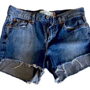 Levi's Blue Jean Shorts Raw Hem‎ Cut-Off